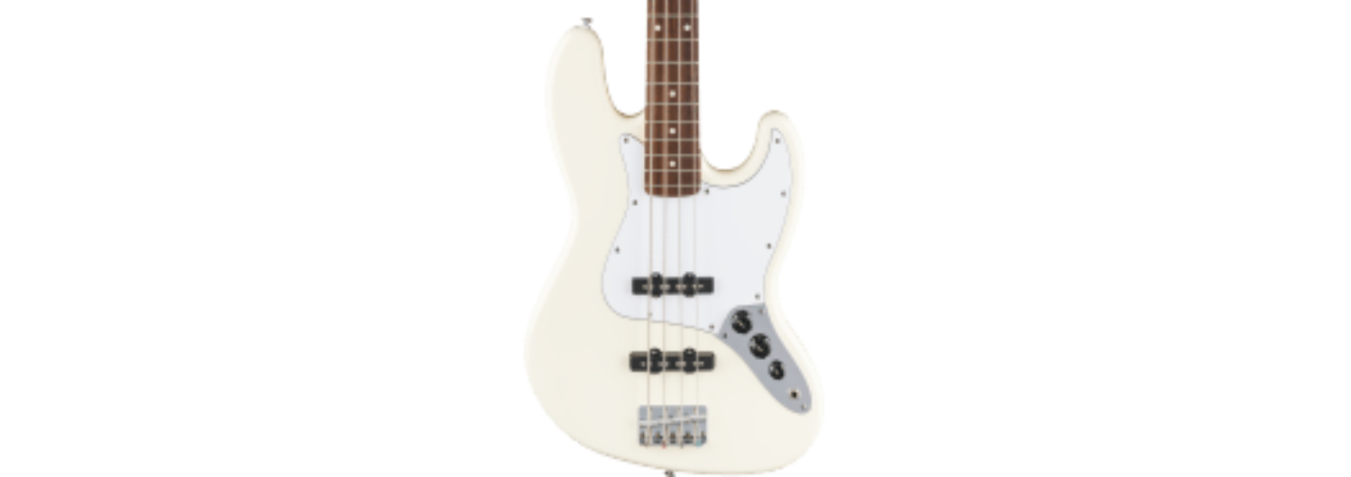 Fender Standard Jazz Bass®, Laurel Fingerboard, White Pickguard, Olympic White