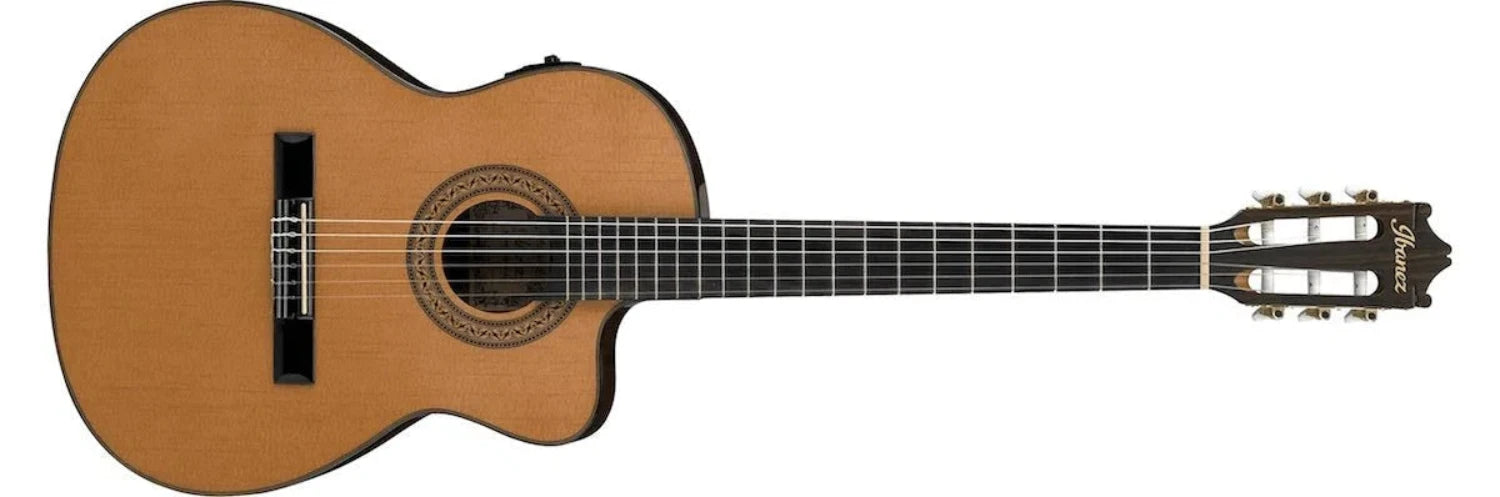 Ibanez GA5TCE Thinline Cutaway Classical Acoustic/Electric Guitar, Amber High Gloss