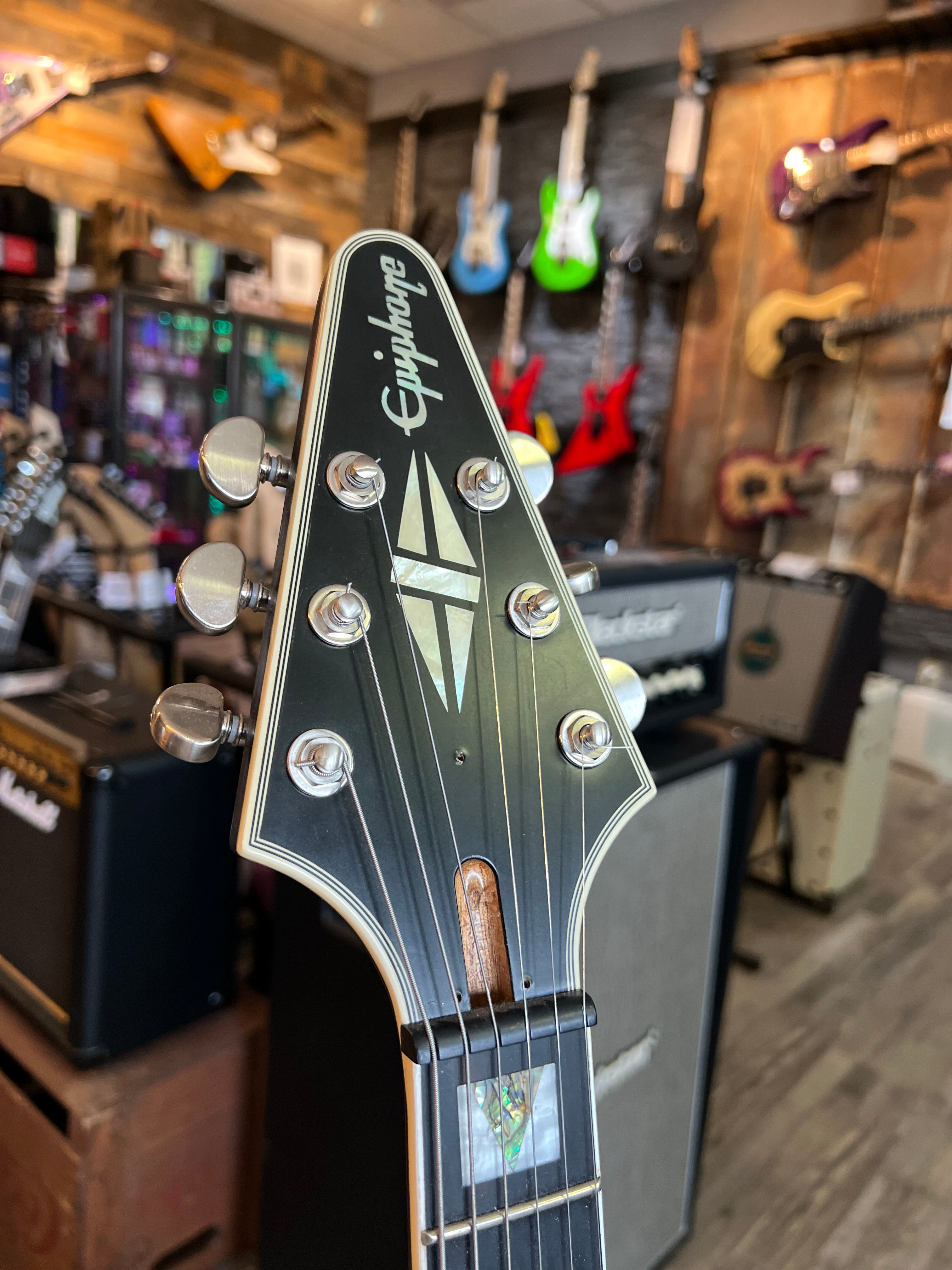 Used Epiphone Flying V Prophecy, Black Aged Gloss