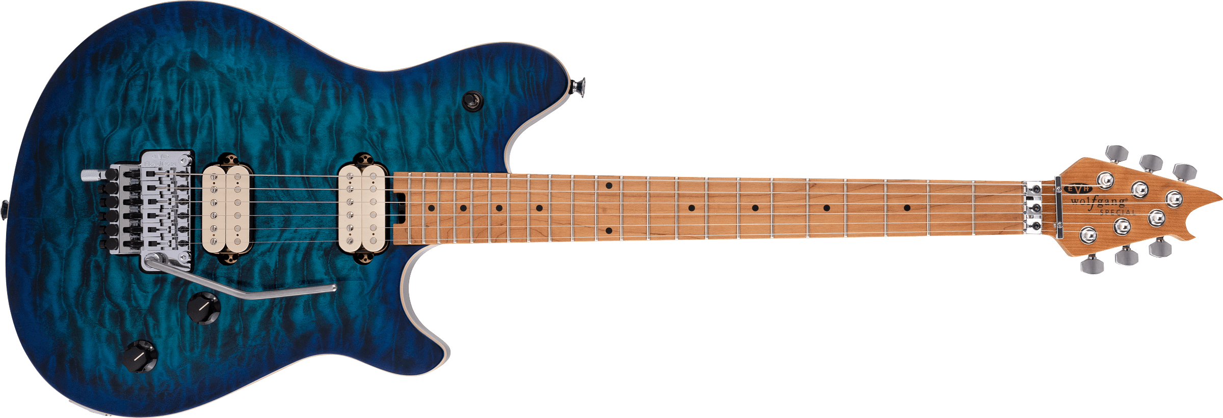 EVH Wolfgang® Special QM, Baked Maple Fingerboard, Chlorine Burst