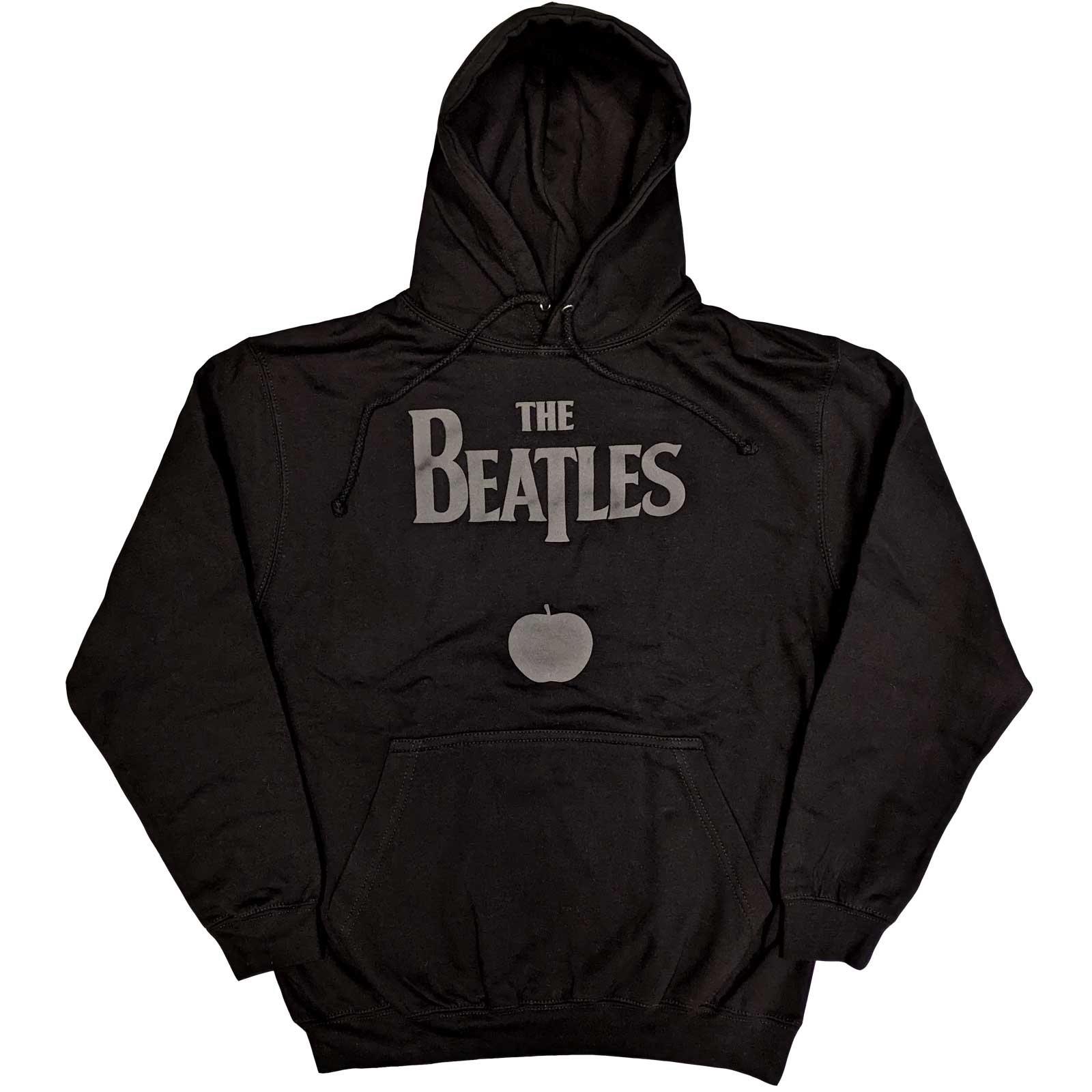 THE BEATLES UNISEX PULLOVER HOODIE: DROP T LOGO & APPLE (HI-BUILD)