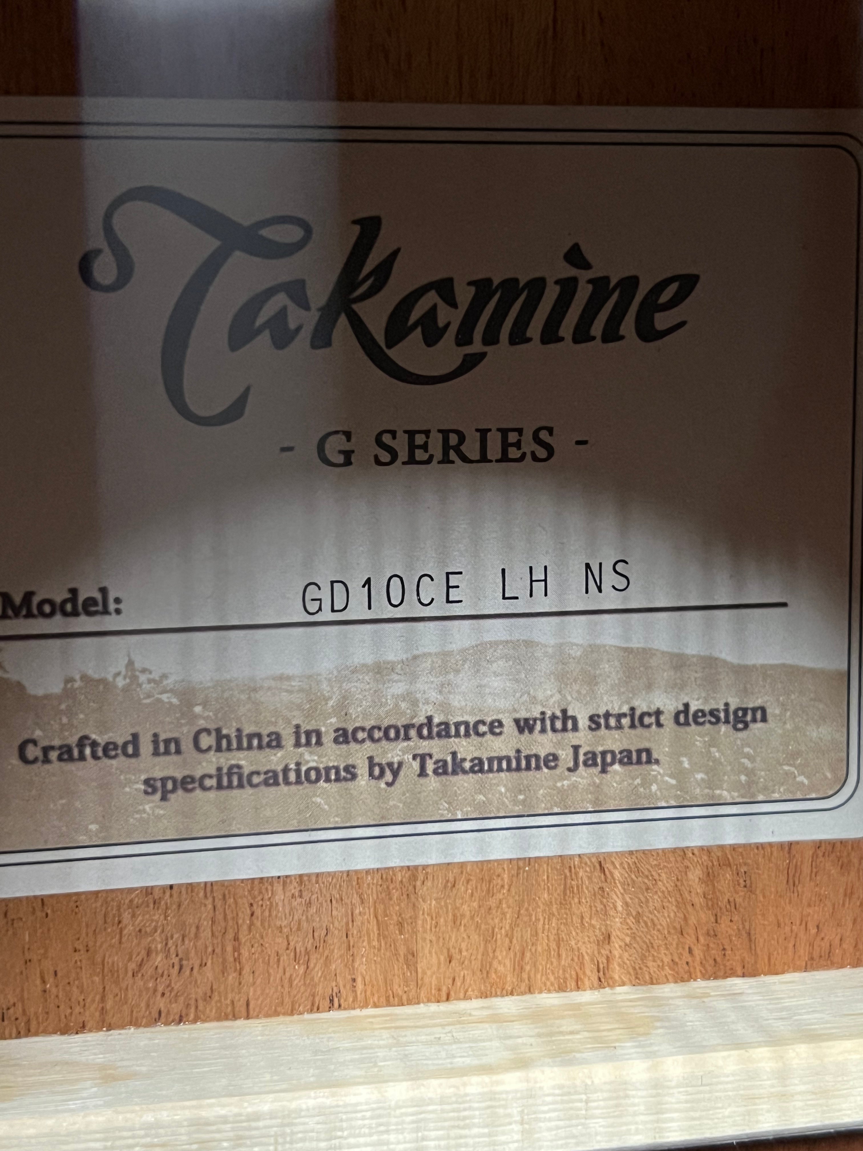 Used Takamine GD10CE LH NS Left Handed Acoustic/Electric w/ GigBAg