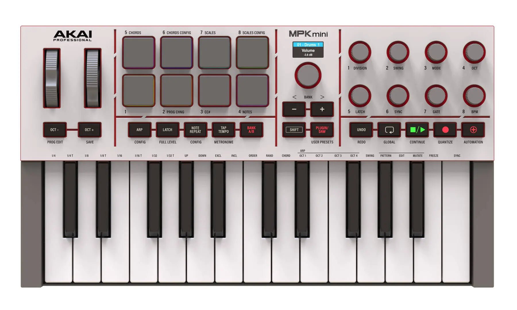 Akai MPK MINI IV Compact Keyboard And Pad Controller - 25 Keys by inMusic