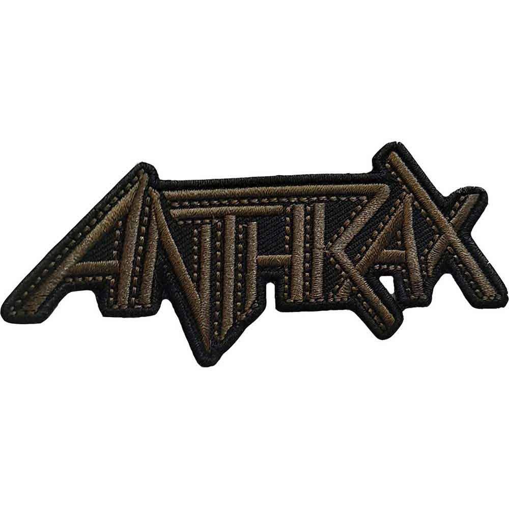 ANTHRAX STANDARD WOVEN PATCH BROWN LOGO by Rock Off Trade