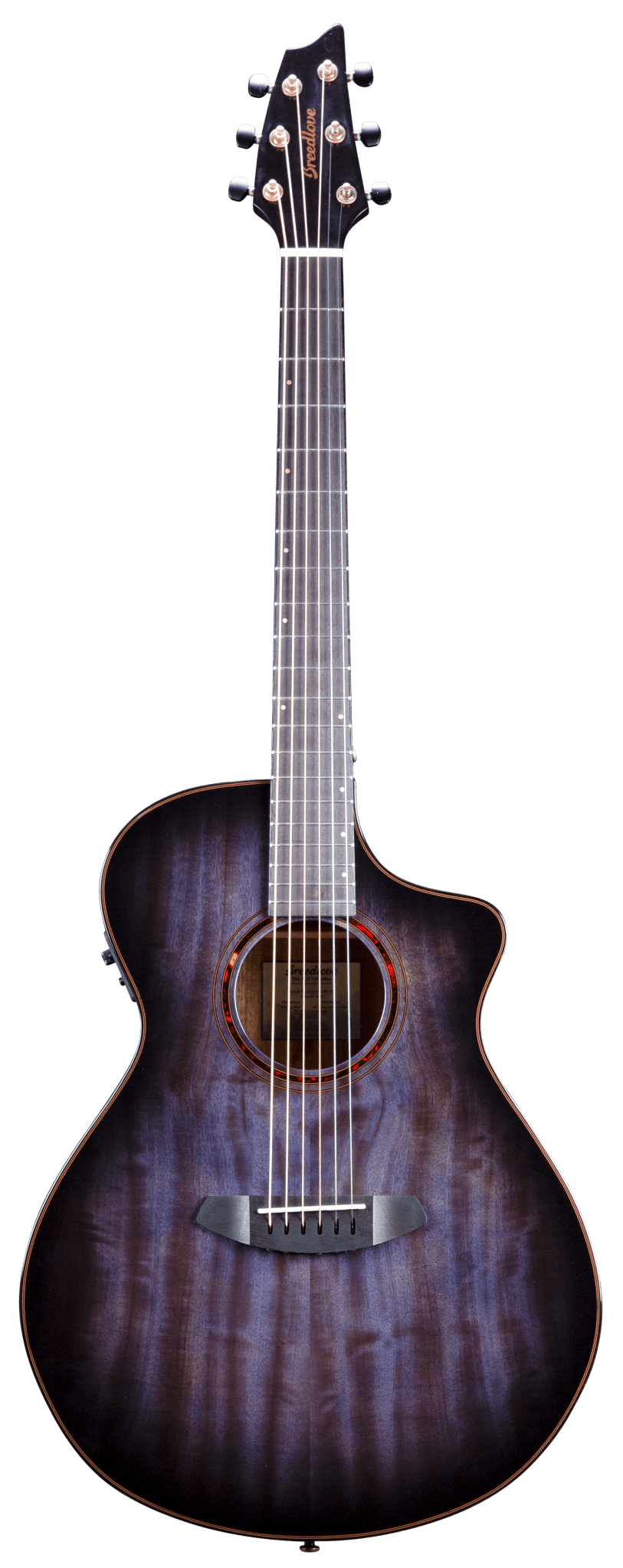 Breedlove Pursuit Exotic S Concert Blackberry CE Myrtlewood - Myrtlewood by Two Old Hippies