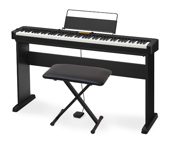 Casio CDP - S360CSAB 88 - key Digital Stage Piano W/ Wooden Stand & X - style Bench by SFM