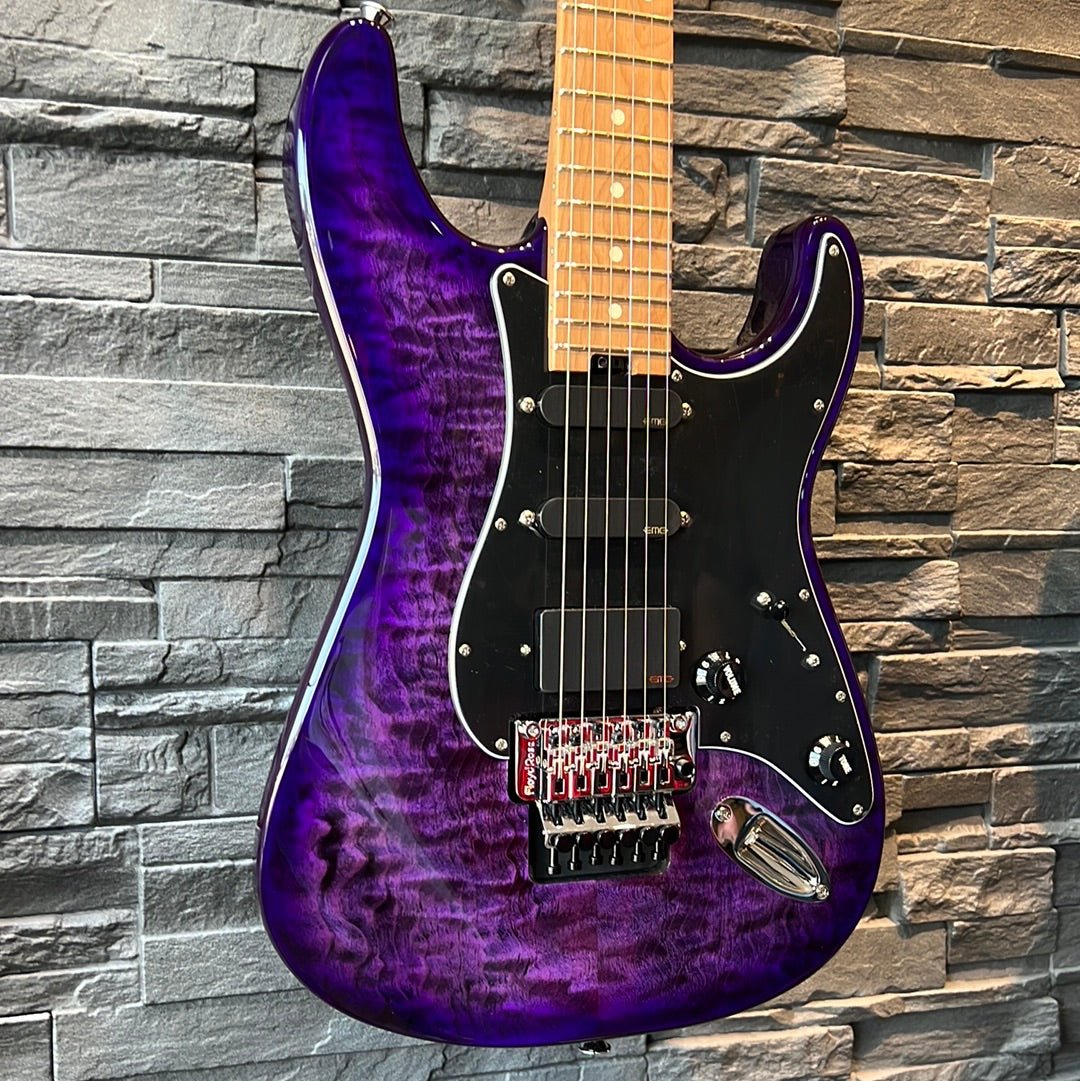 Charvel Marco Sfogli Signature Pro - Mod So - Cal Style 1 HSS FR CM QM, Caramelized Maple Fingerboard, Transparent Purple Burst by FMIC