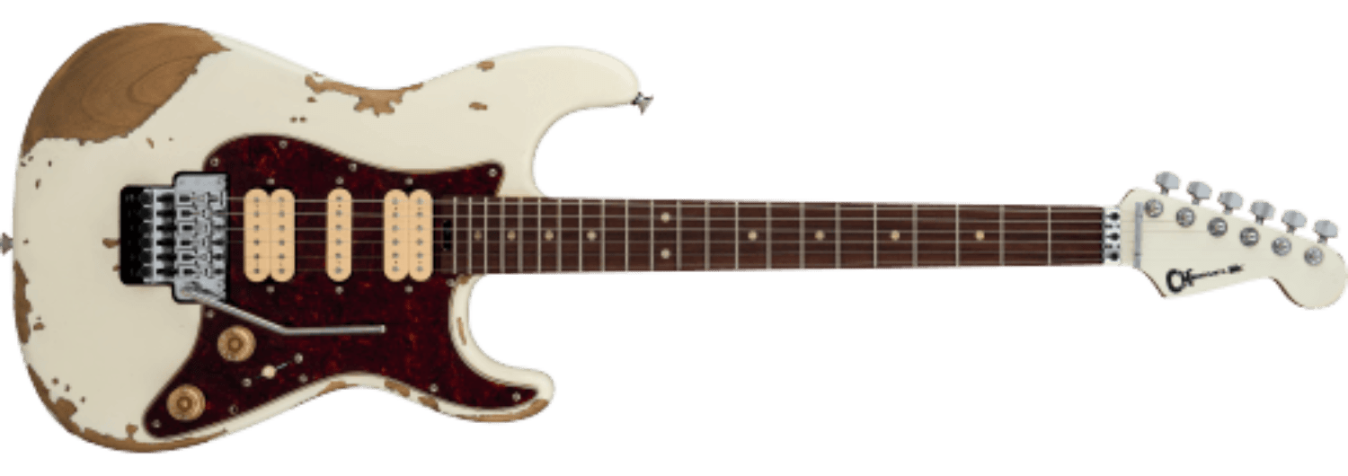 Charvel Super - Stock So - Cal Style 1 HSH FR RW, Rosewood Fingerboard, Aged Arctic by FMIC