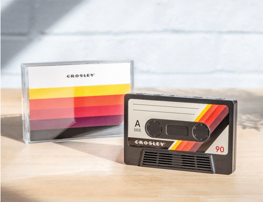 Crosley Cassette Tape Portable Bluetooth Speaker - Black by Deer Park Dist.