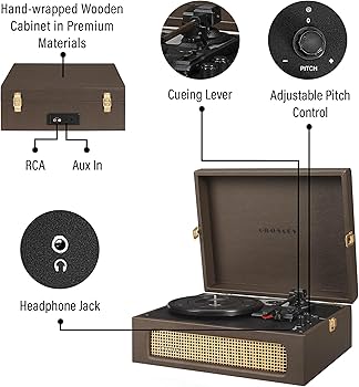 Crosley Voyager Portable Turntable - Cocoa by Deer Park Dist.