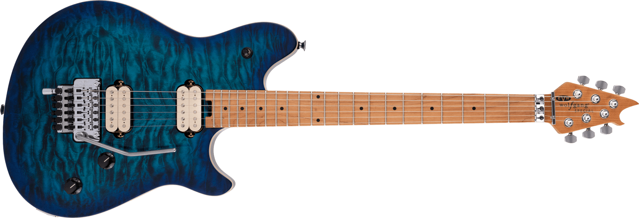 EVH Wolfgang® Special QM, Baked Maple Fingerboard, Chlorine Burst by FMIC