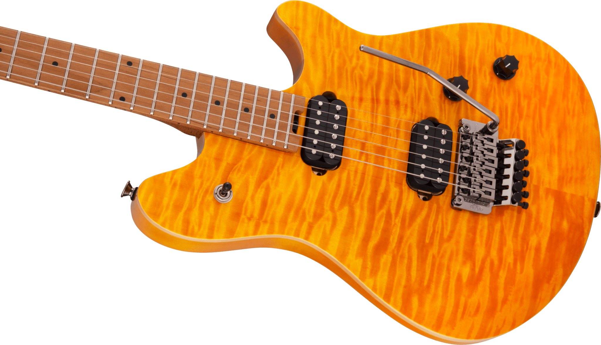 EVH Wolfgang® WG Standard QM, Baked Maple Fingerboard, Transparent Amber by FMIC