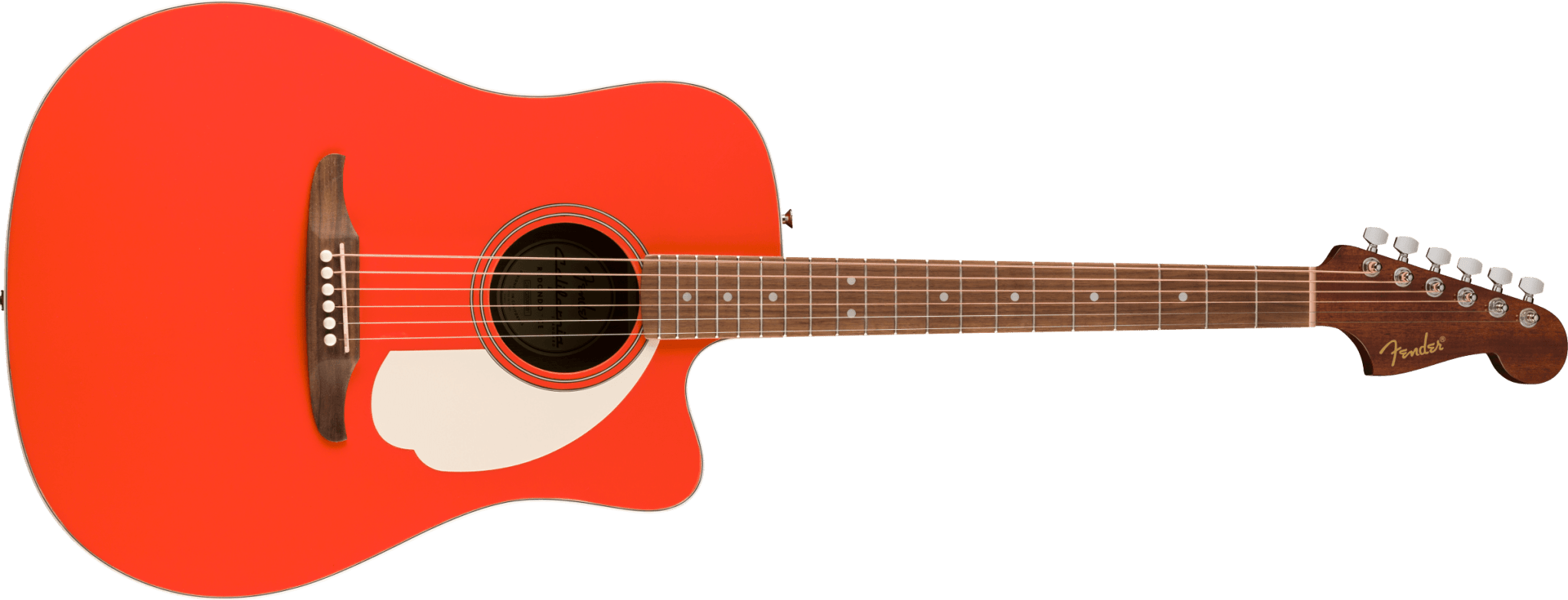 Fender California Standard Redondo™ CE, Spruce Top, Ivory Pickguard, Fiesta Red by FMIC