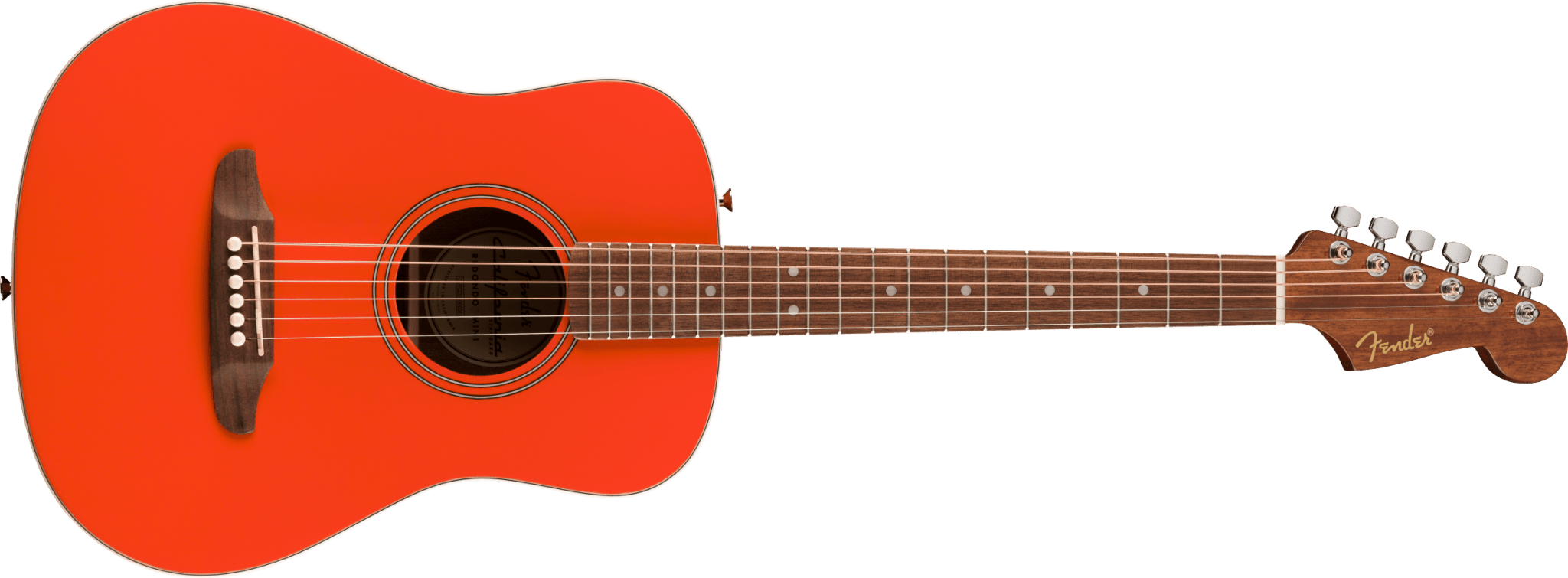 Fender California Standard Redondo™ Mini with Bag, Spruce Top, Fiesta Red by FMIC
