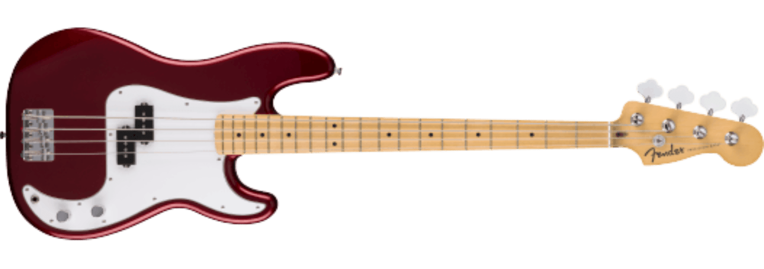 Fender Standard Precision Bass®, Maple Fingerboard, White Pickguard, Candy Cola by FMIC