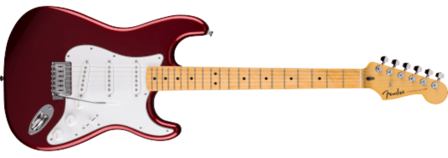Fender Standard Stratocaster®, Maple Fingerboard, White Pickguard, Candy Cola by FMIC