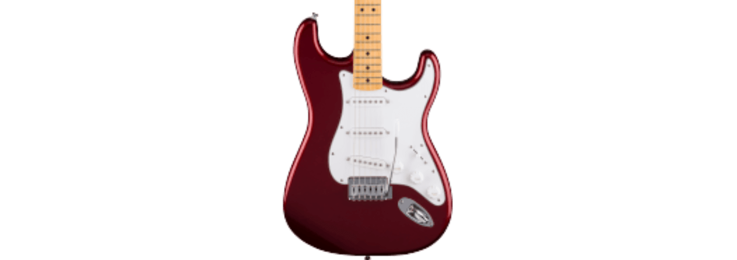Fender Standard Stratocaster®, Maple Fingerboard, White Pickguard, Candy Cola by FMIC