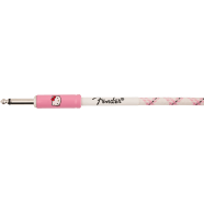Fender® x Hello Kitty® White/Pink Woven Cable, 10' by FMIC