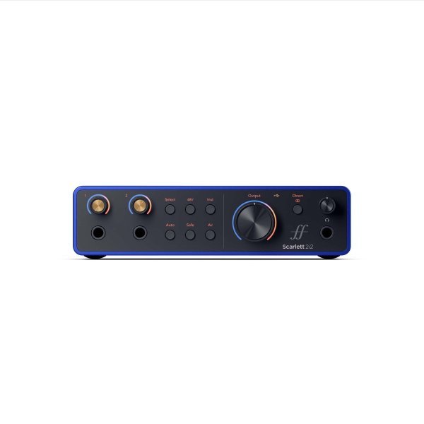 Focusrite Anniversary Edition Scarlett 2i2 4th Gen USB Audio Interface, ISA Blue by Erikson Audio