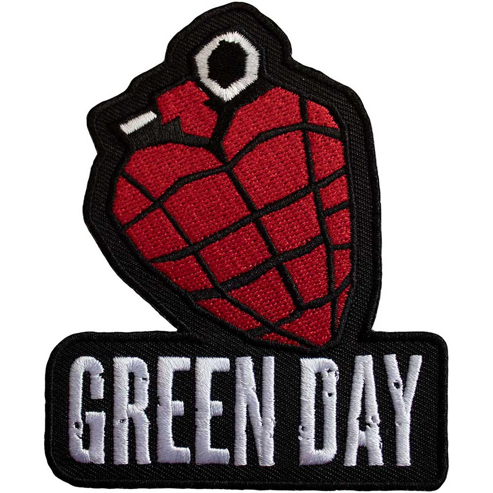 Green Day Woven Patch Grenade Logo (Standard) by Rock Off Trade