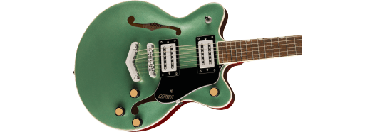 Gretsch G2655 Streamliner™ Center Block Jr. Double - Cut with V - Stoptail, Laurel Fingerboard, Steel Olive by FMIC