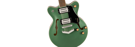 Gretsch G2655 Streamliner™ Center Block Jr. Double - Cut with V - Stoptail, Laurel Fingerboard, Steel Olive by FMIC