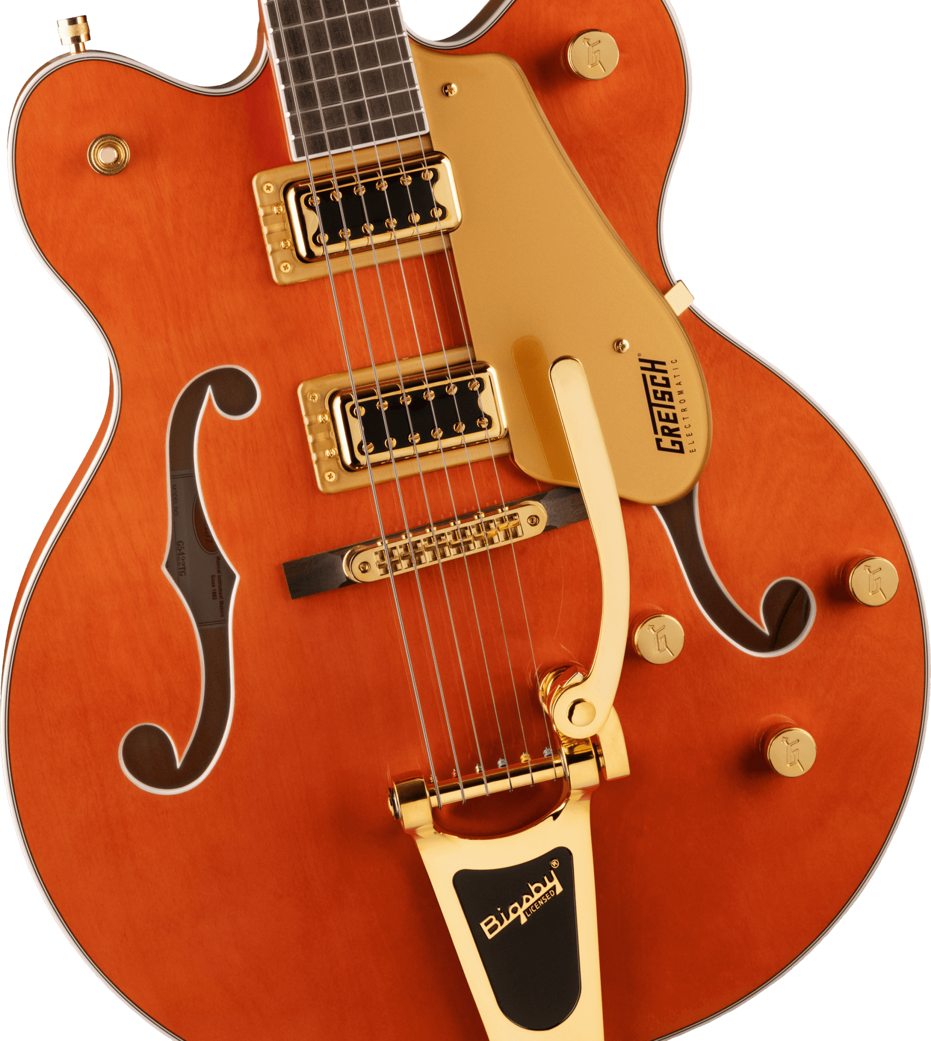 Gretsch G5422TG Electromatic® Classic Hollow Body Double - Cut with Bigsby® and Gold Hardware, Laurel Fingerboard, Orange Stain by FMIC
