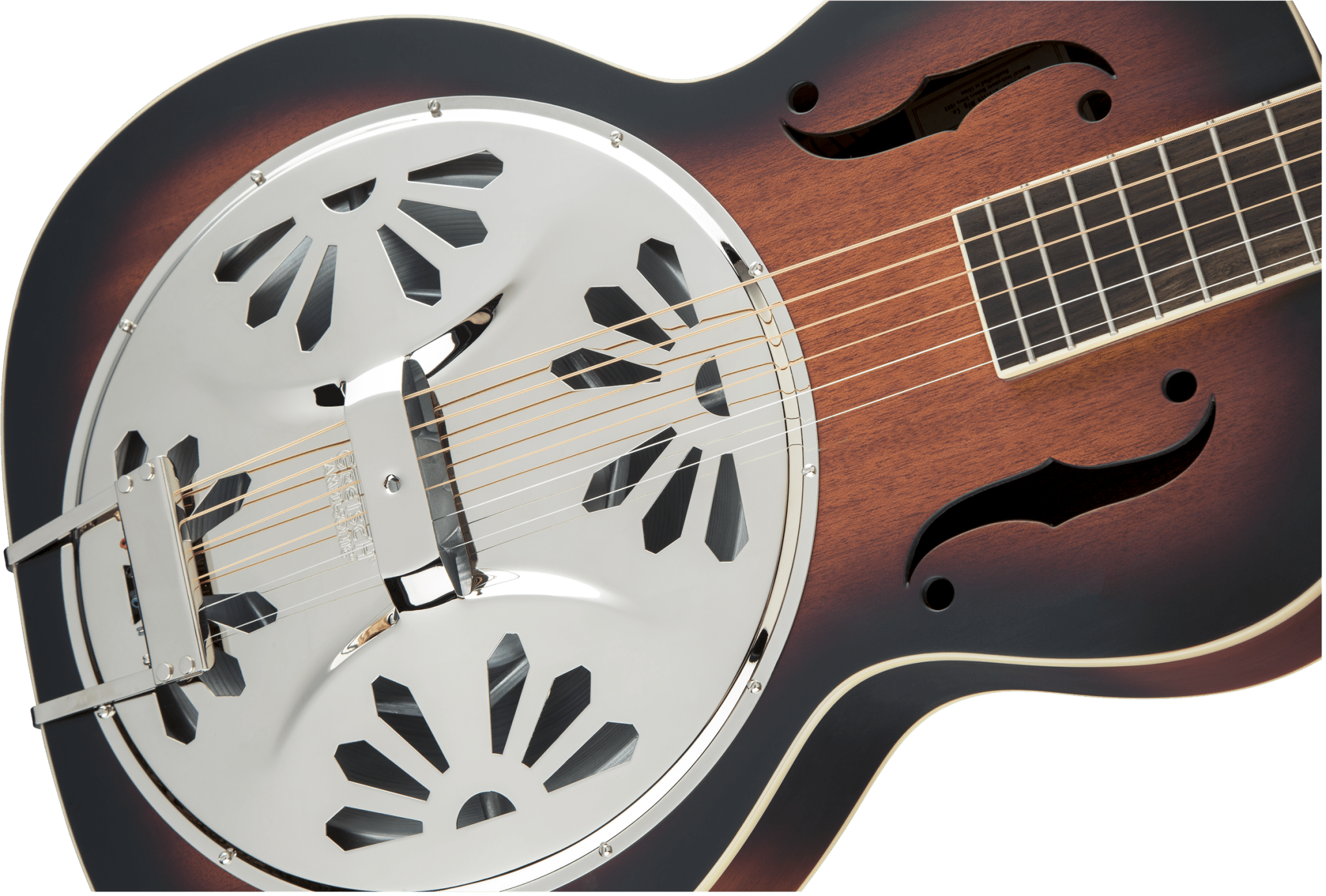 Gretsch G9220 Bobtail™ Round - Neck A.E., Mahogany Body Spider Cone Resonator Guitar, Fishman® Nashville Resonator Pickup, 2 - Color Sunburst by FMIC