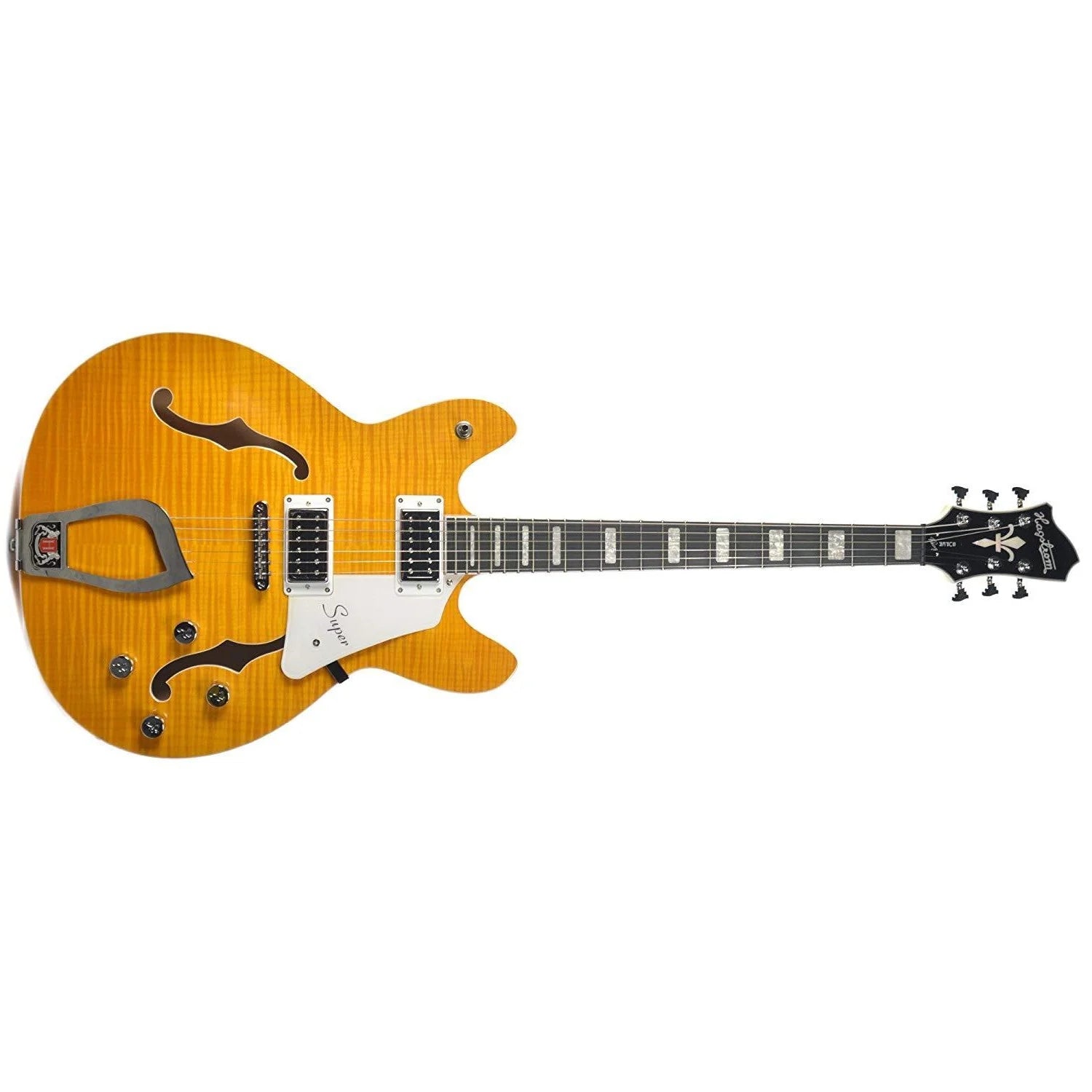 Hagstrom Super Viking Series 6 String Hollowbody Electric Guitar, Dandy Dandelion by Erikson Music