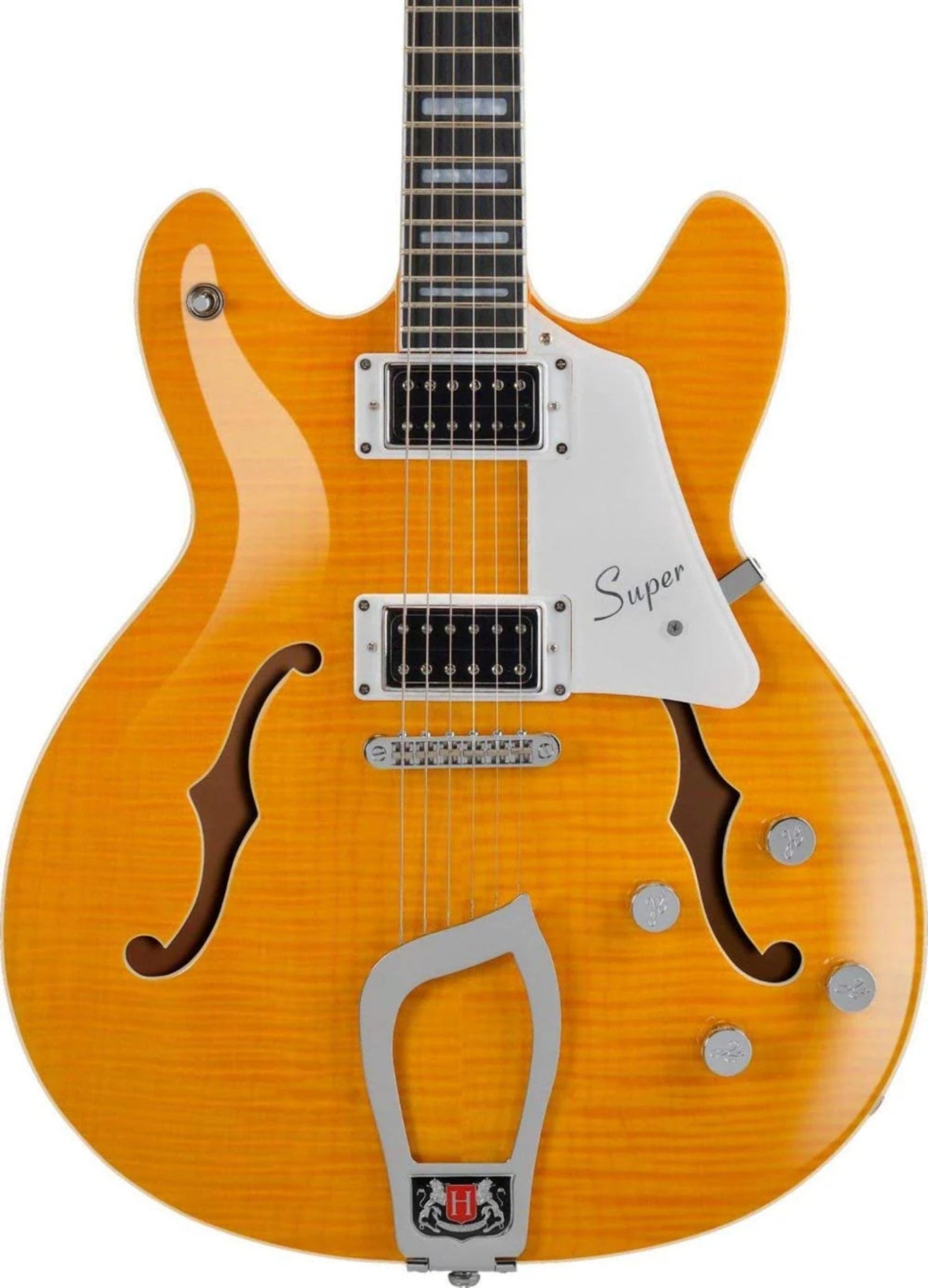 Hagstrom Super Viking Series 6 String Hollowbody Electric Guitar, Dandy Dandelion by Erikson Music