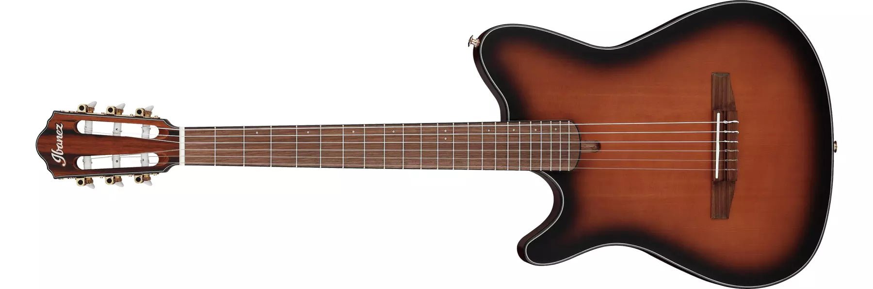 Ibanez FRH10N Nylon String Acoustic/Electric Guitar - Brown Sunburst Flat (Left Handed) by Hoshino