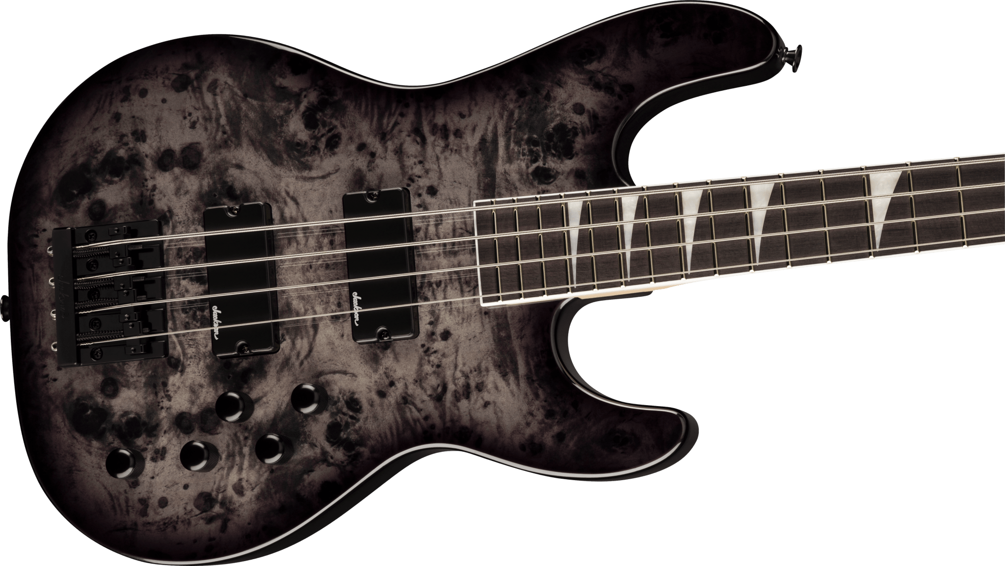 Jackson JS Series Concert™ Bass CB JS3P, Amaranth Fingerboard, Transparent Black by FMIC