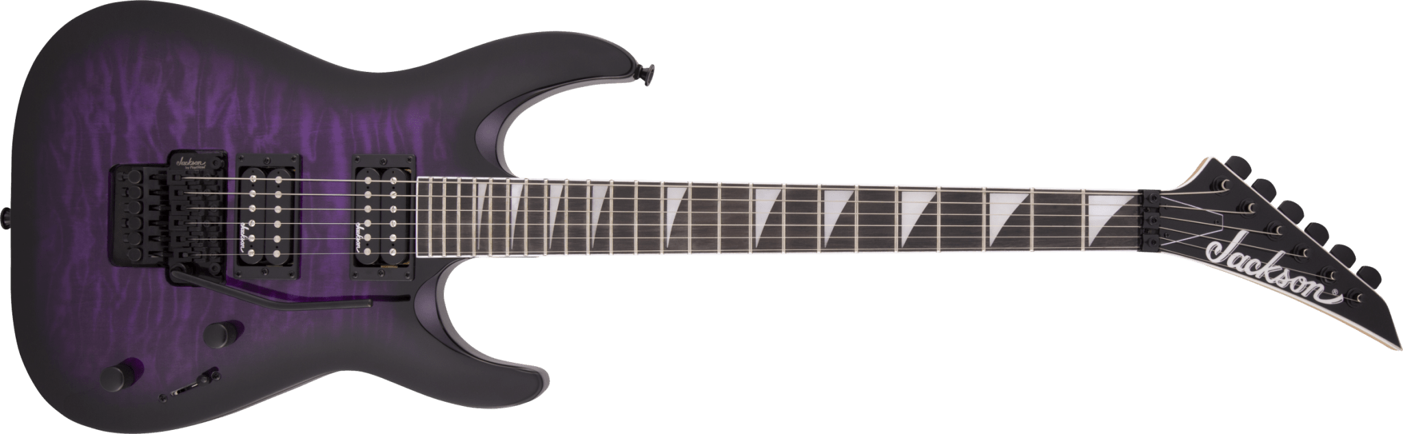 Jackson JS Series Dinky® Arch Top JS32Q DKA, Amaranth Fingerboard, Transparent Purple Burst by FMIC