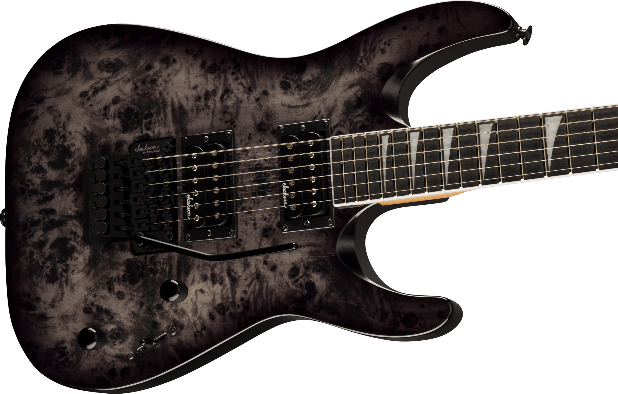 Jackson JS Series Dinky® JS32 DKAP, Amaranth Fingerboard, Transparent Black by FMIC