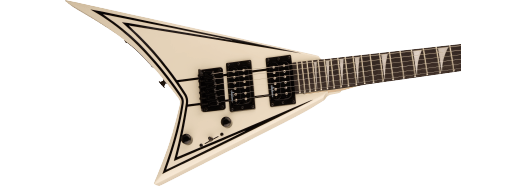 Jackson JS Series RR Minion JS1XM, Amaranth Fingerboard, Snow White with Black Pin Stripes by FMIC