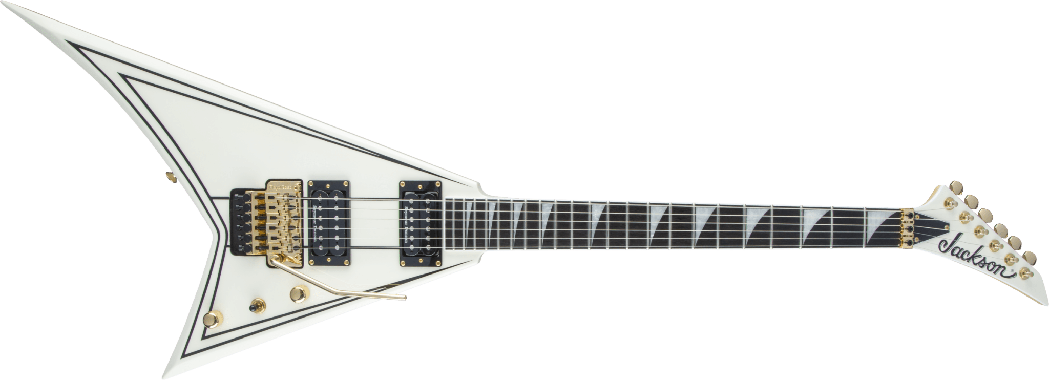 Jackson Pro Series Rhoads RR3, Ebony Fingerboard, Ivory with Black Pinstripes by FMIC