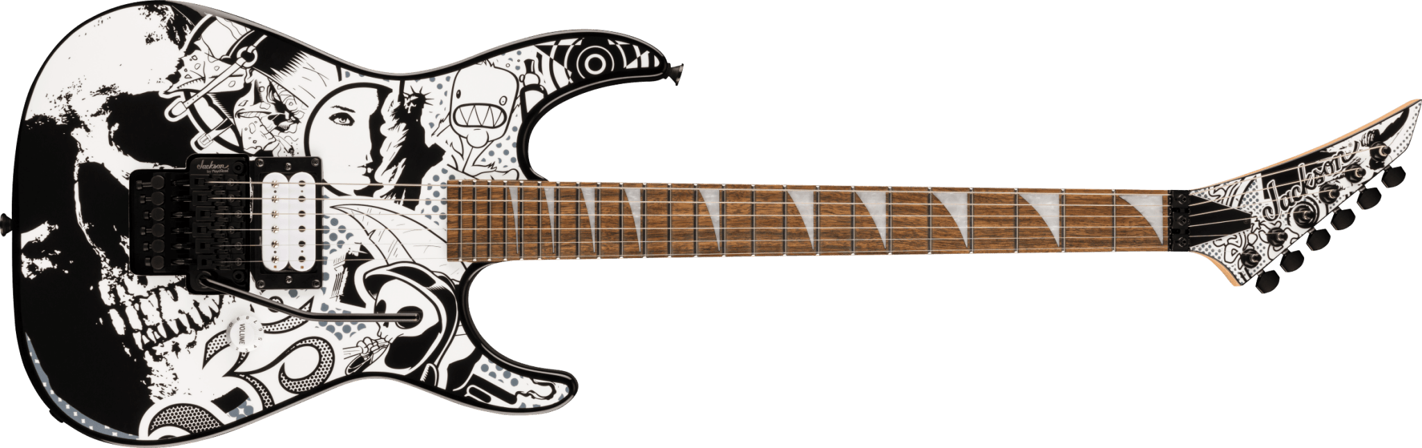 Jackson X Series Dinky® DK1 H, Laurel Fingerboard, Skull Kaos by FMIC
