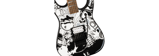 Jackson X Series Dinky® DK1 H, Laurel Fingerboard, Skull Kaos by FMIC