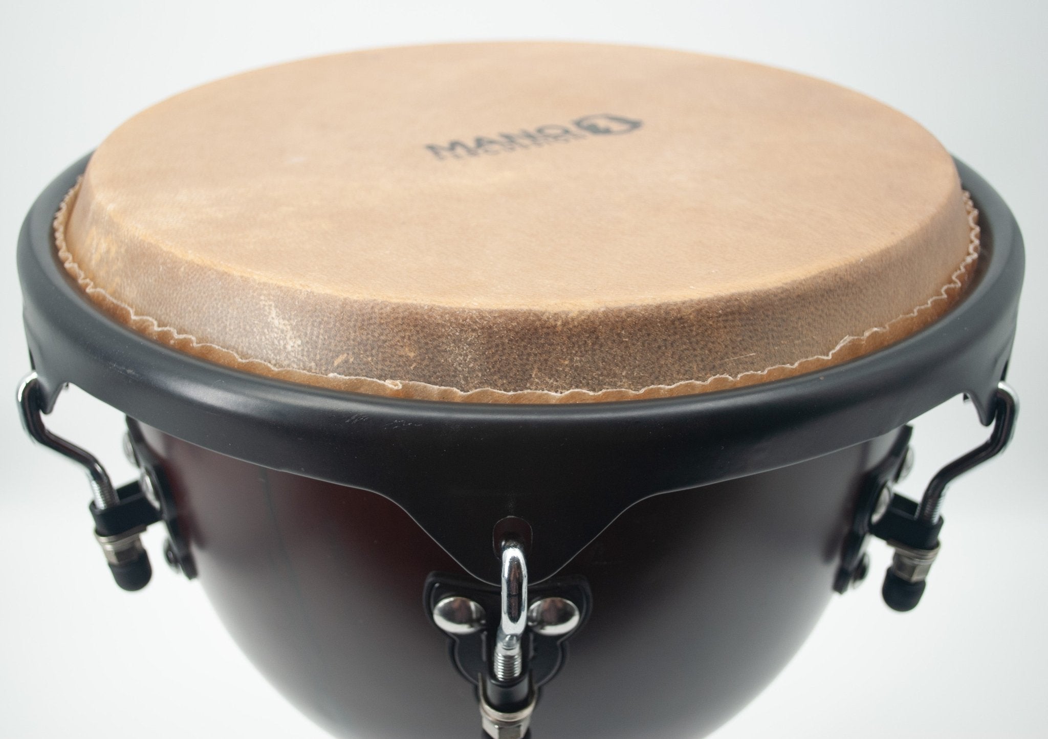 Mano Percussion 12" Djembe with Comfort Rim and Natural Skin Head, Brown by Coast Music
