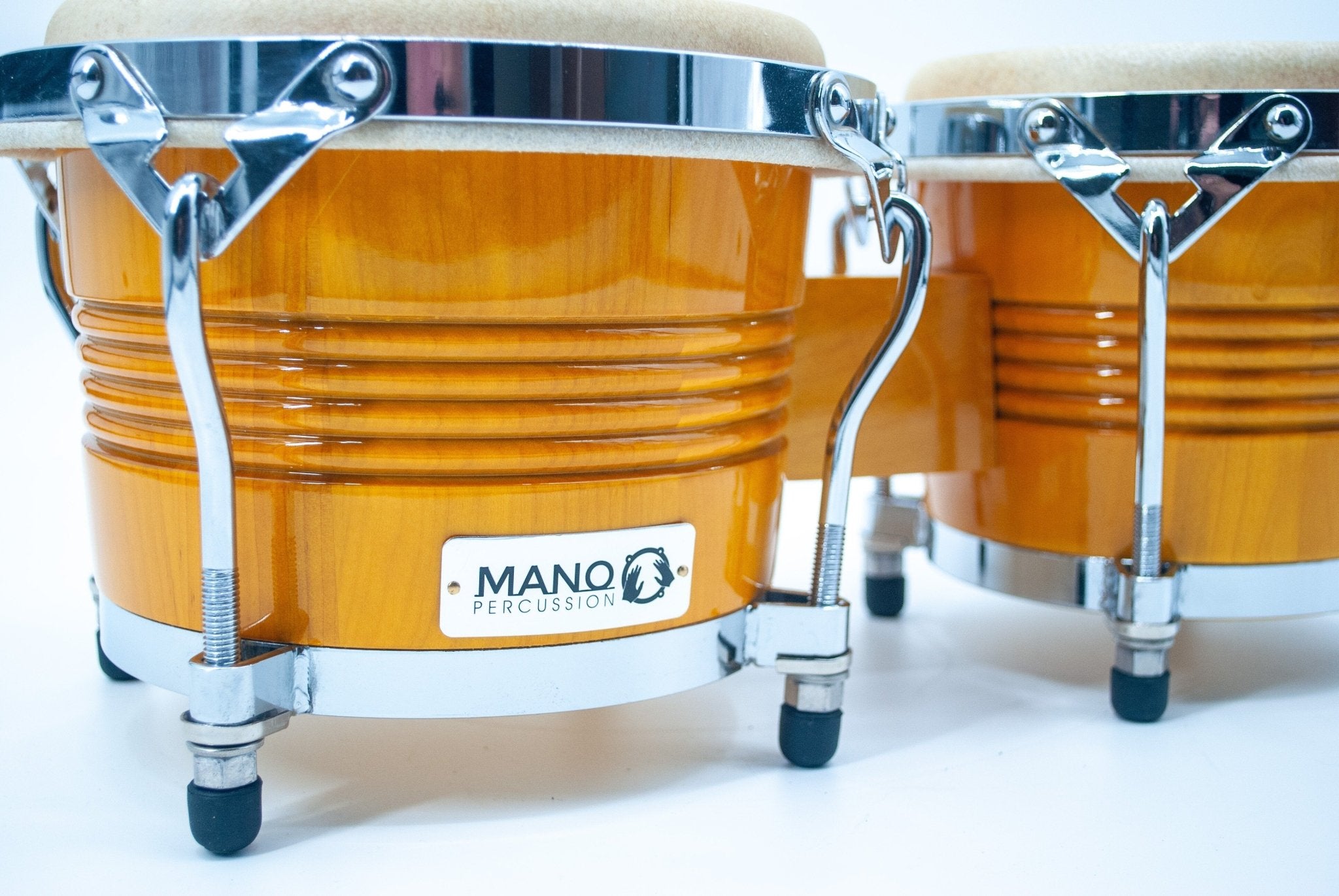 Mano Percussion 7” & 8” Bongo Set With Traditional Rims, Natural by Coast Music