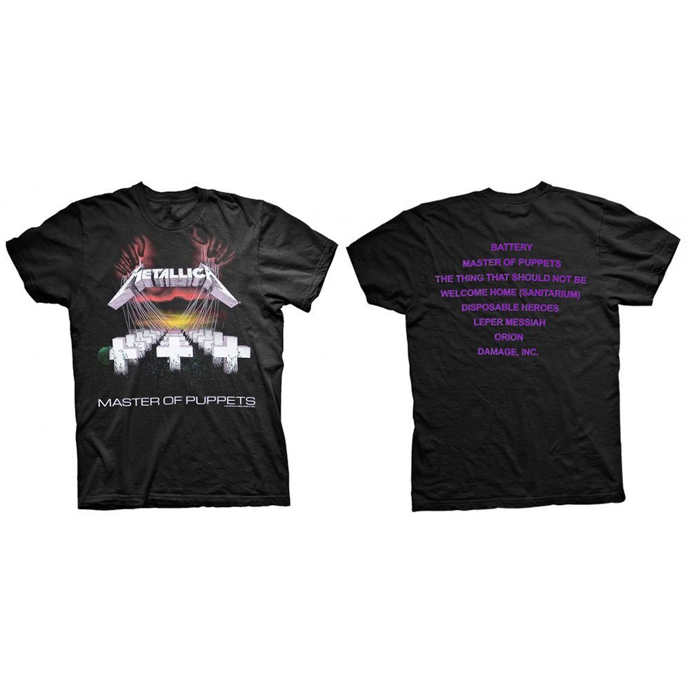 METALLICA UNISEX T - SHIRT: MASTER OF PUPPETS (BACK PRINT) by Rock Off Trade