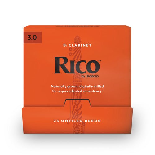 Rico Bb Clarinet B25 Reeds 3.0 - 25 Pack by D'Addario Canada