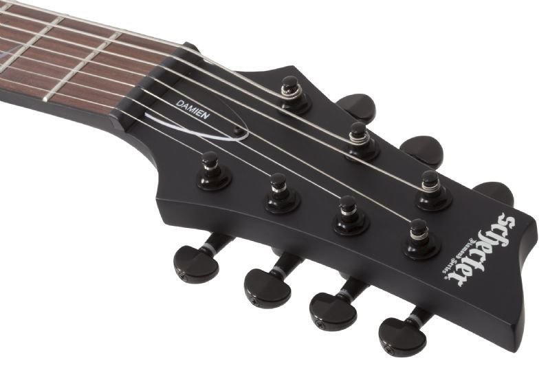 Schecter Damien - 7 7 - String Electric Guitar, Satin Black by Erikson Music