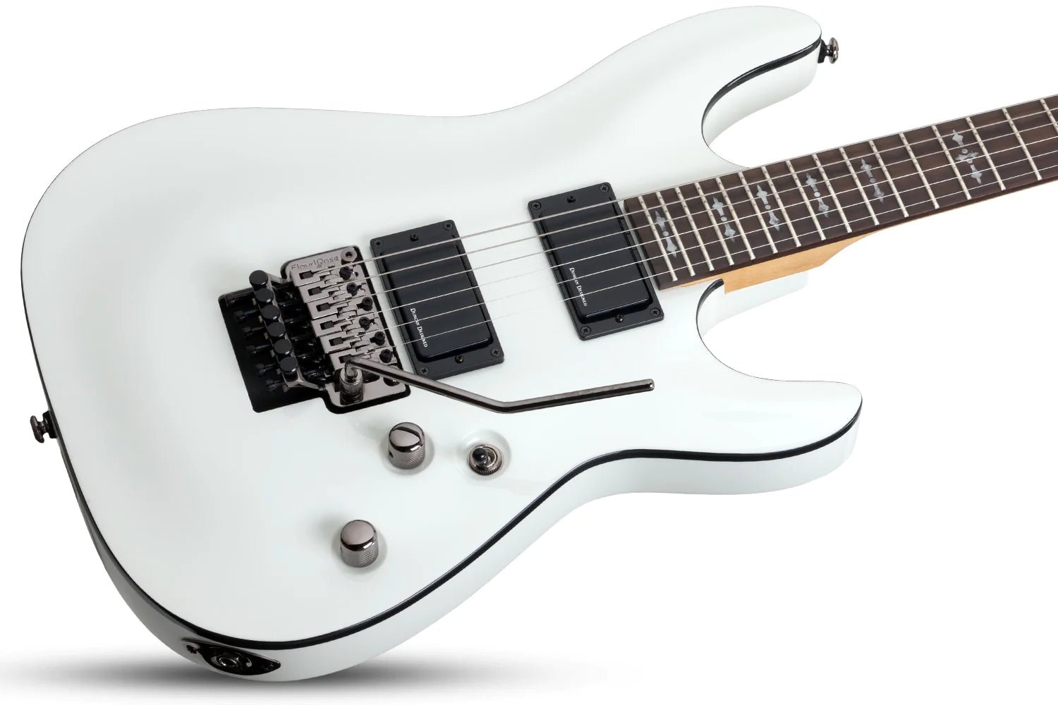 Schecter Demon 6 FR Electric Guitar With Duncan Designed Pickups, Vintage White by Erikson Music