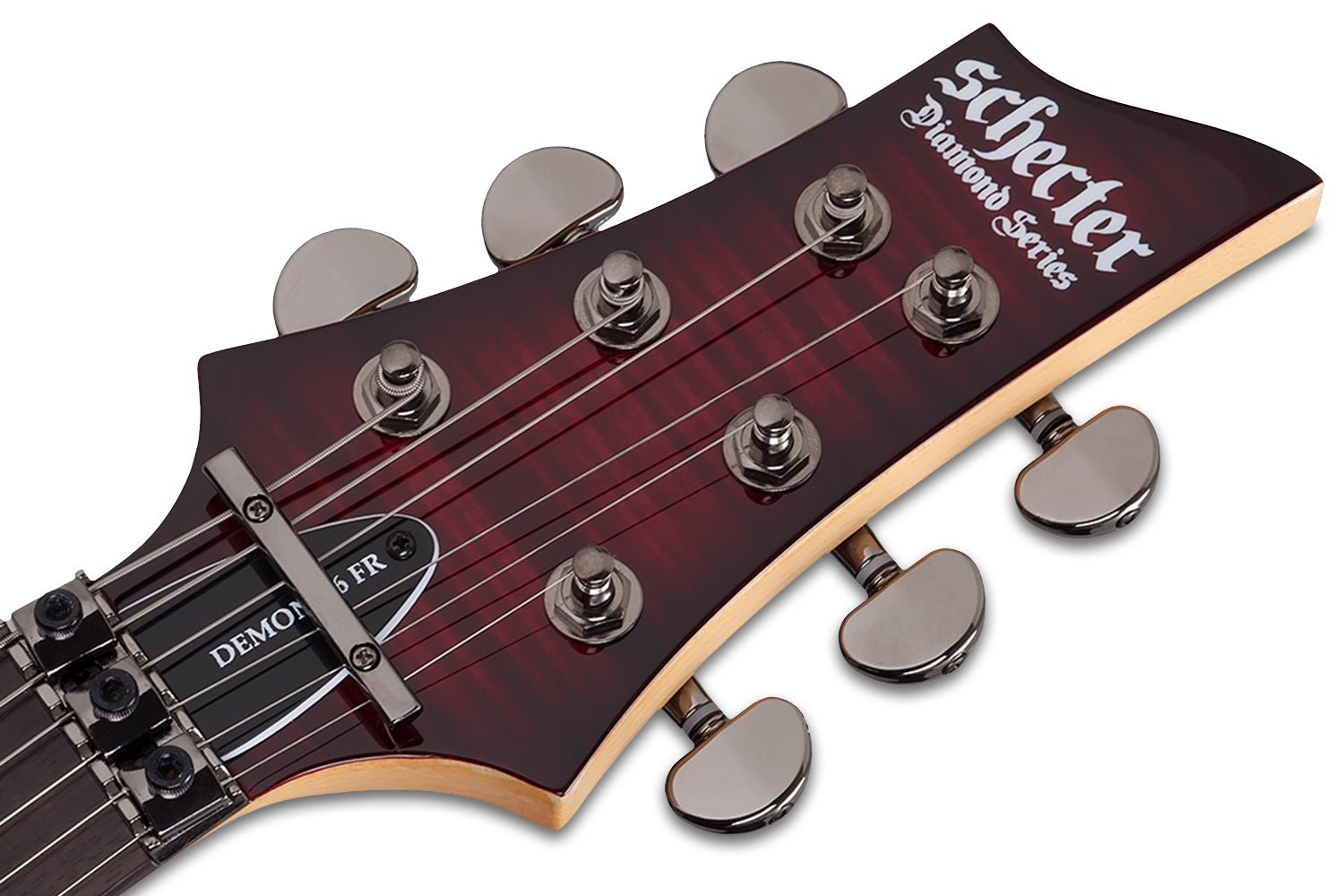 Schecter Demon 6 FR Series Crimson Burst by Erikson Music