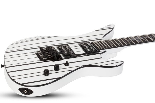 Schecter Synyster Standard Electric Guitar, Gloss White w/Black Pinstripes by Erikson Music