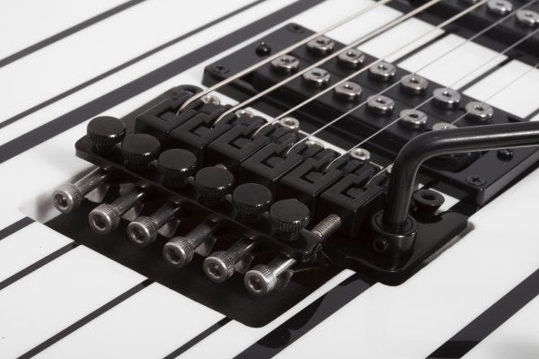 Schecter Synyster Standard Electric Guitar, Gloss White w/Black Pinstripes by Erikson Music