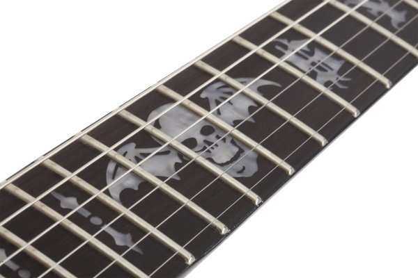 Schecter Synyster Standard Electric Guitar, Gloss White w/Black Pinstripes by Erikson Music