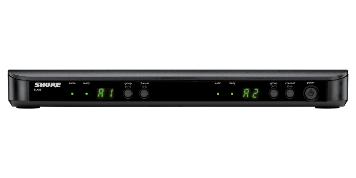 Shure BLX288/SM58 Dual - Transmitter Handheld Wireless System (H9: 512 - 542 MHz) by SFM