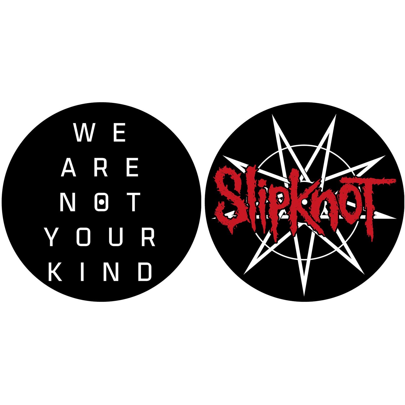 SLIPKNOT TURNTABLE SLIPMAT SET: WE ARE NOT YOUR KIND by Rock Off Trade